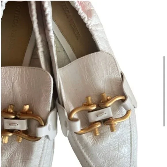 BOTTEGA VENETA Leather Madame Loafers White - Picture 6 of 6